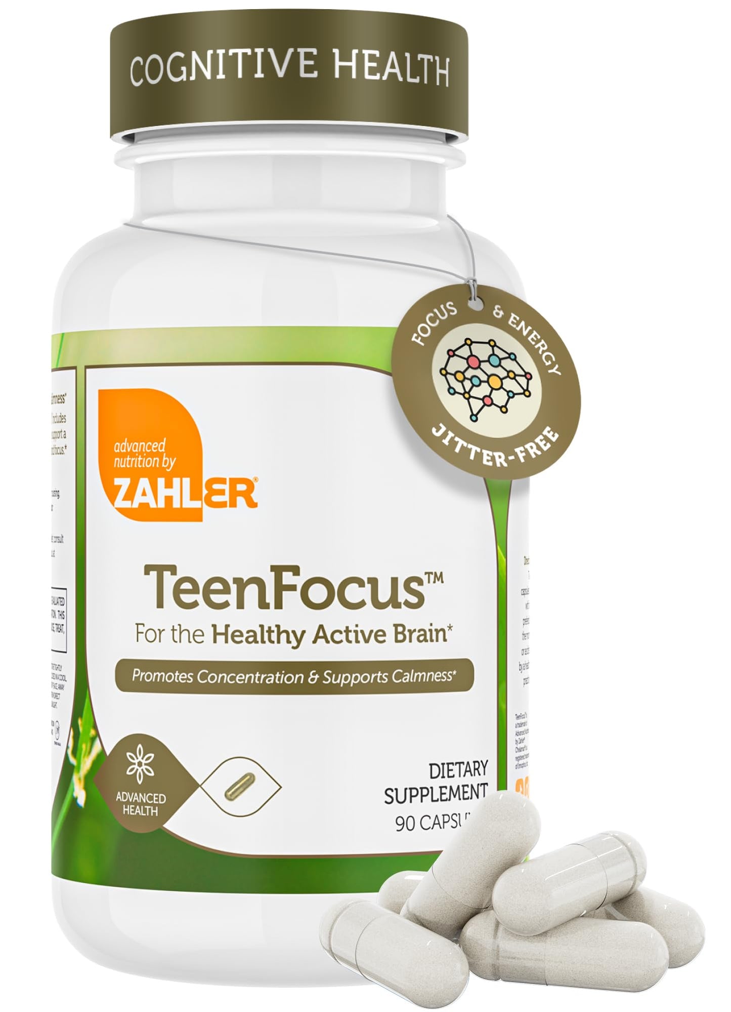 Zahler TeenFocus, Advanced Formula for Improved Focus & Concentration, Certified Kosher, 90 Capsules ZahlerBuy Supplements Australia
