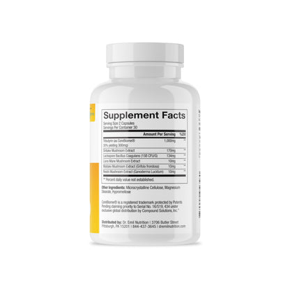 DR. EMIL NUTRITION Women & Men Total Gut Health Complex | Prebiotic + Probiotic + Postbiotic Gut Health Supplements