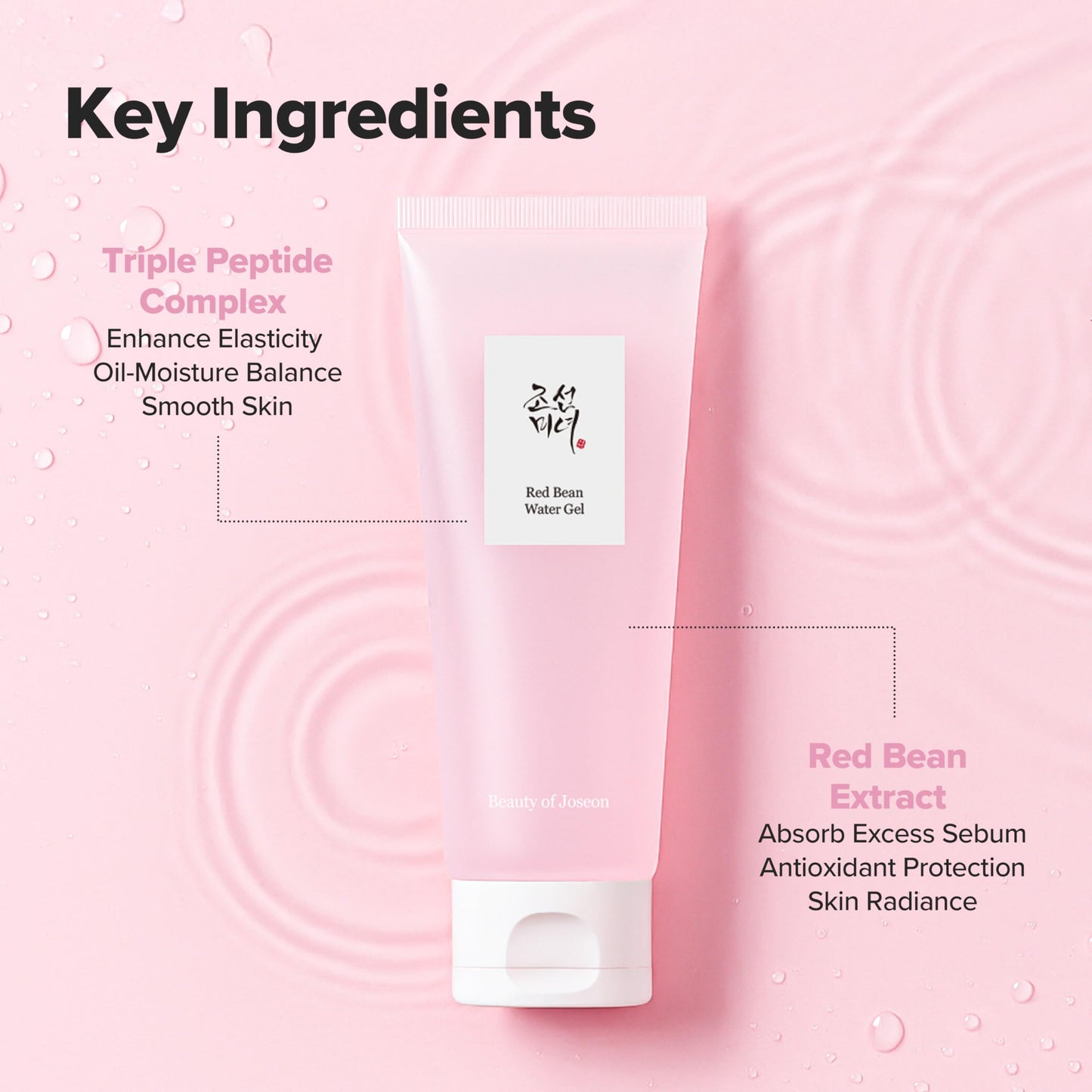 Beauty of Joseon Red Bean Water Gel Hydrating Peptide Hydro Boost Moisturizer for Acne Prone Dry Skin, Korean Skin Care