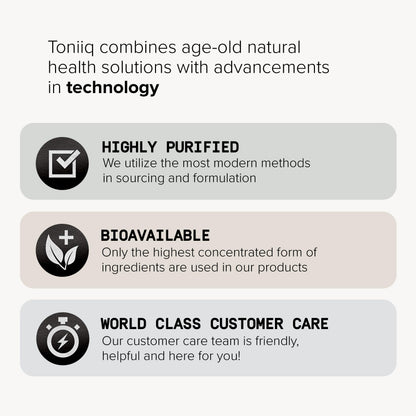 Toniiq 3,000mg Ultra High Strength Magnesium Glycinate - 20% Purified to Contain 600mg of Elemental Magnesium - Chelated and Bioavailable Magnesium