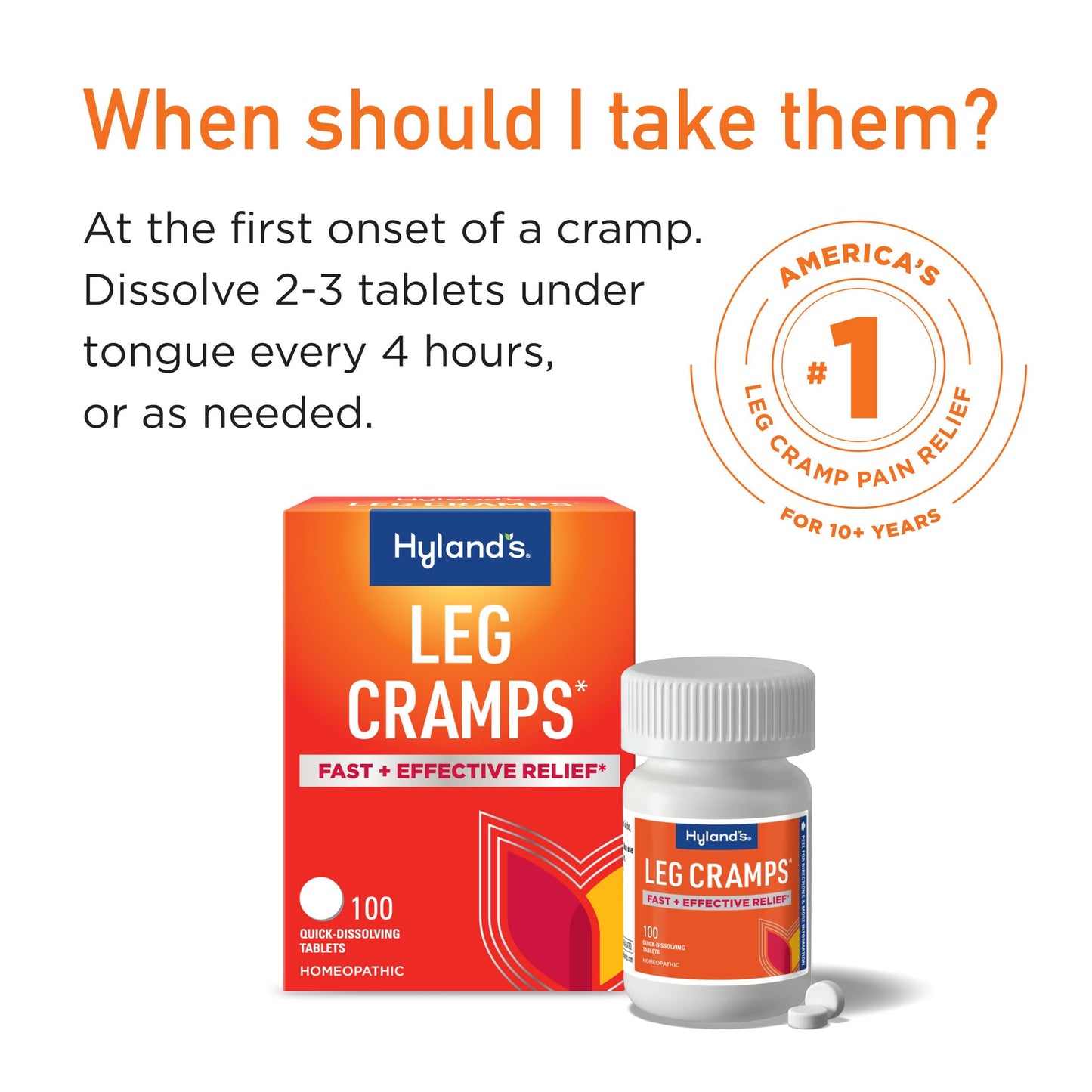 Hyland's Leg Cramps, Relief of Leg, Calf, Charley Horses, and Foot Cramps, 100 Quick-Dissolving Tablets Hyland's buy supplements Au