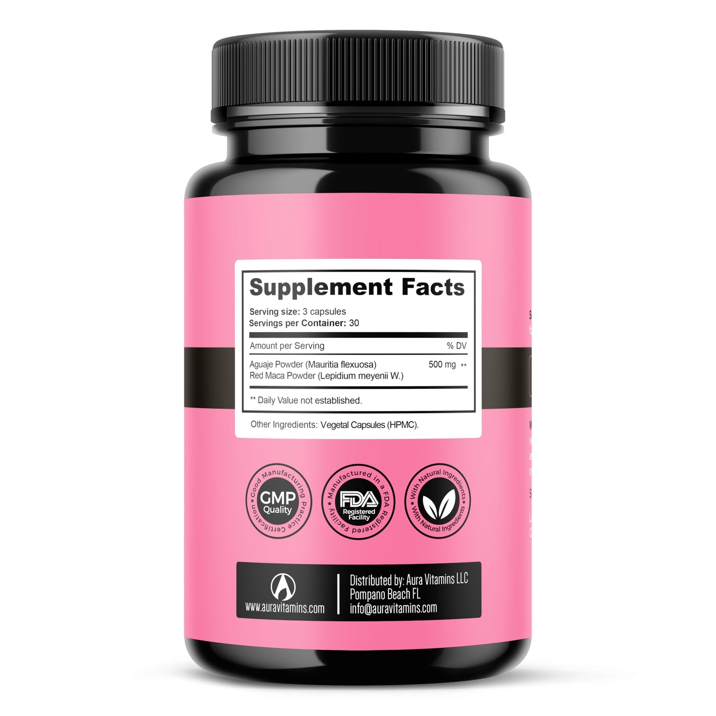 Fertili-t Female (90 Caps) Natural Fertility Support, Hormonal Balance & Prenatal Vitamins for Women, Conception Support, Natural Fertility Supplement with Aguaje & Red Maca (30-Day Supply) (1) AURA VITAMINS buy supplements Au