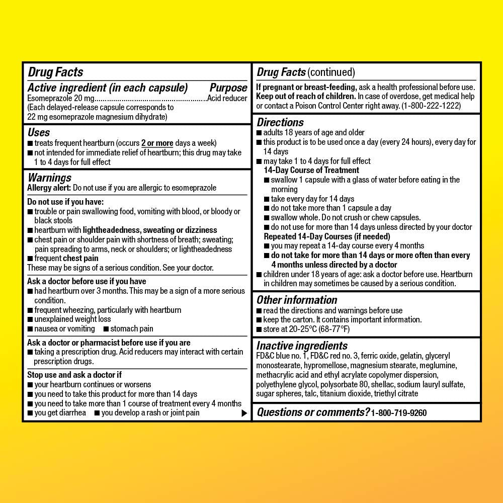 Amazon Basic Care Esomeprazole Magnesium Delayed Release Capsules, 20 mg, Acid Reducer, 42 Count Amazon Basic Care buy supplements Au