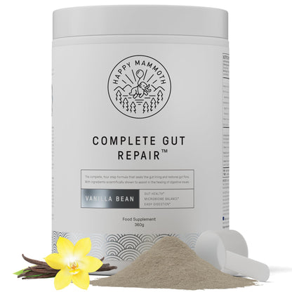 Happy Mammoth Complete Gut Repair Probiotic, Prebiotic, Fiber & Collagen Supplement for Gut Health, Digestion, Healthy Gut Microbiome, Reduces Constipation