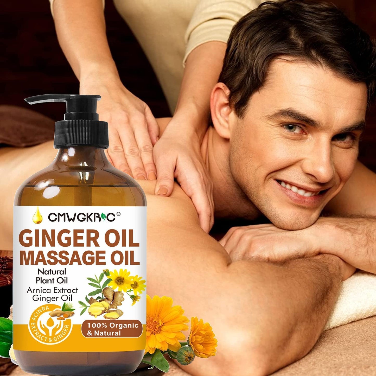 Ginger Oil,Ginger Massage Oil for Lymphatic Drainage,Natural Body Oil for Skin,Arnica Oil,Sore Muslce Massage Oil,Spa Ginger Oil-Warming and Relaxing for Mothers Day Gifts for Wife,Fathers Day Gift CMWGKBC buy supplements Au