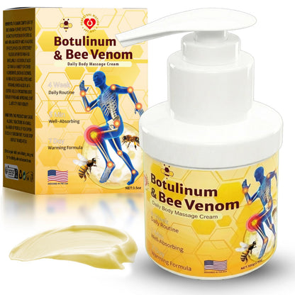 PPT.MHC Bee Venom Warming Cream with Pump - Massage Body Rub with Ginger, Peppermint & Black Pepper - Premium Bee Venom Lotion for Back, Legs & Feet - Everyday Non-Greasy 3.5oz Cream PPT.MHCBuy Supplements Australia