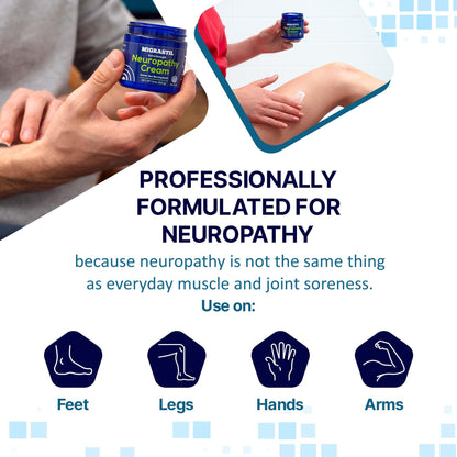 Basic Vigor Migrastil Extra Strength Neuropathy Cream (4 oz) and PainBlock Roll-On (3 oz) Bundle Basic VigorBuy Supplements Australia