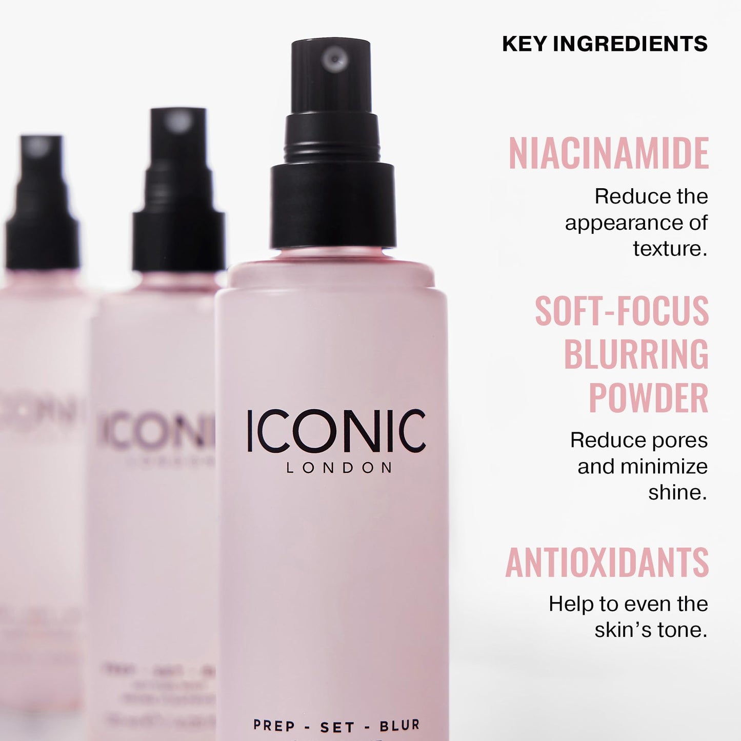 ICONIC LONDON Prep Set Blur Setting Spray | Makeup Fixing Spray, Blurs Imperfections and Gives Skin a Radiant Glow, Vegan Makeup, 120 mL / 4.05 Fl Oz. ICONIC LONDON buy supplements Au
