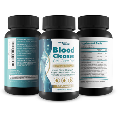 Blood Cleanse Cell Care Pro - Improved Formula - Our Best Blood Cleanse Detox - Cleanse Blood & Detox Body Cleanse - Full Body Cleanse - Sugar Detox Cleanse Pancreas Sweet Blood Cleanse Supplements True You Health buy supplements Au