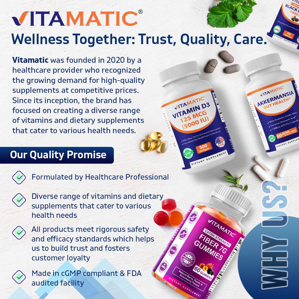 Vitamatic Magnesium Complex, 400mg Elemental MG (as Bisglycinate, Citrate, Taurate, Malate, Aspartate, Oxide, Gluconate, Lysinate Glycinate, Orotate, Succinate) – 120 Capsules Vitamatic buy supplements Au