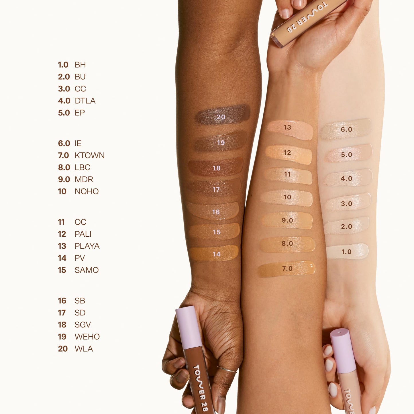 Tower 28 Swipe Serum Concealer - Hydrating Medium-Full Coverage Concealer + Under Eye Brightener - Skin Care Infused Makeup with Hyaluronic Acid + Soothing Centella - 1.0 Fair/Neutral (0.22 oz) Tower 28Buy Supplements Australia