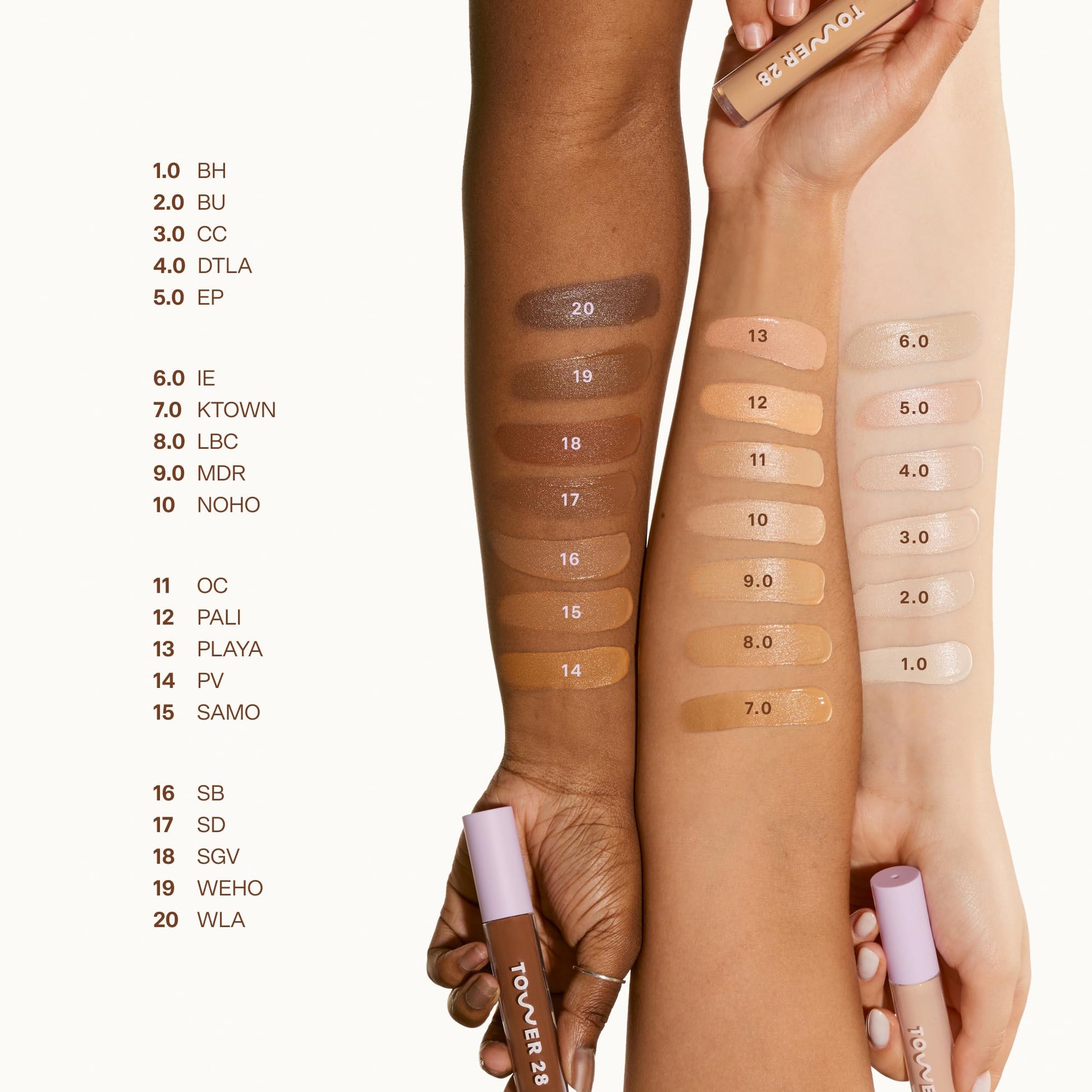 Tower 28 Swipe Serum Concealer - Hydrating Medium-Full Coverage Concealer + Under Eye Brightener - Skin Care Infused Makeup with Hyaluronic Acid + Soothing Centella - 1.0 Fair/Neutral (0.22 oz) Tower 28Buy Supplements Australia