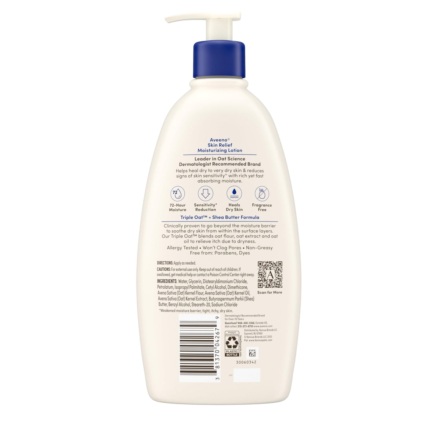 Aveeno Skin Relief Moisturizing Lotion Heals Very Dry, Sensitive Skin, Fast-Absorbing Body