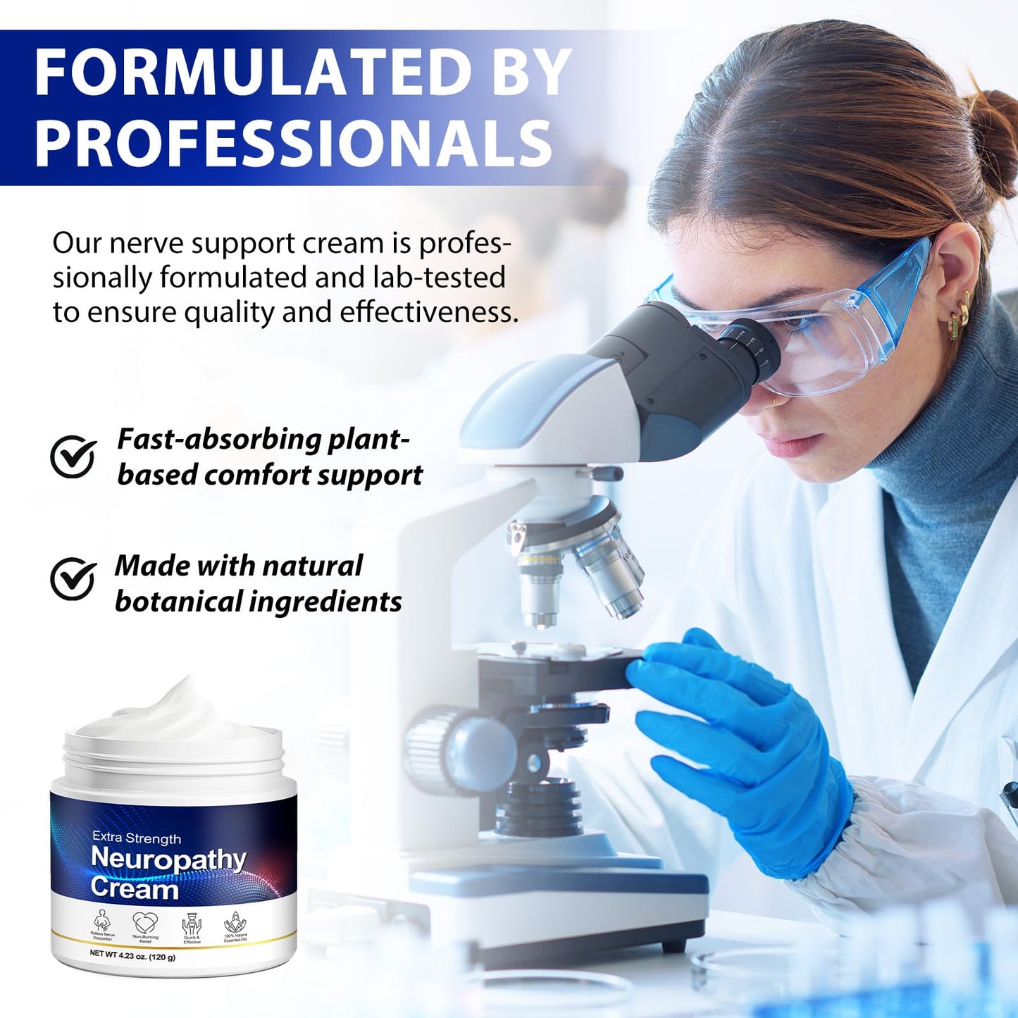Neuropathy Cream for Feet, Legs & Hands – Lightweight, Plant-Based Formula with Cooling Comfort, 120g CFXYHNOXBuy Supplements Australia