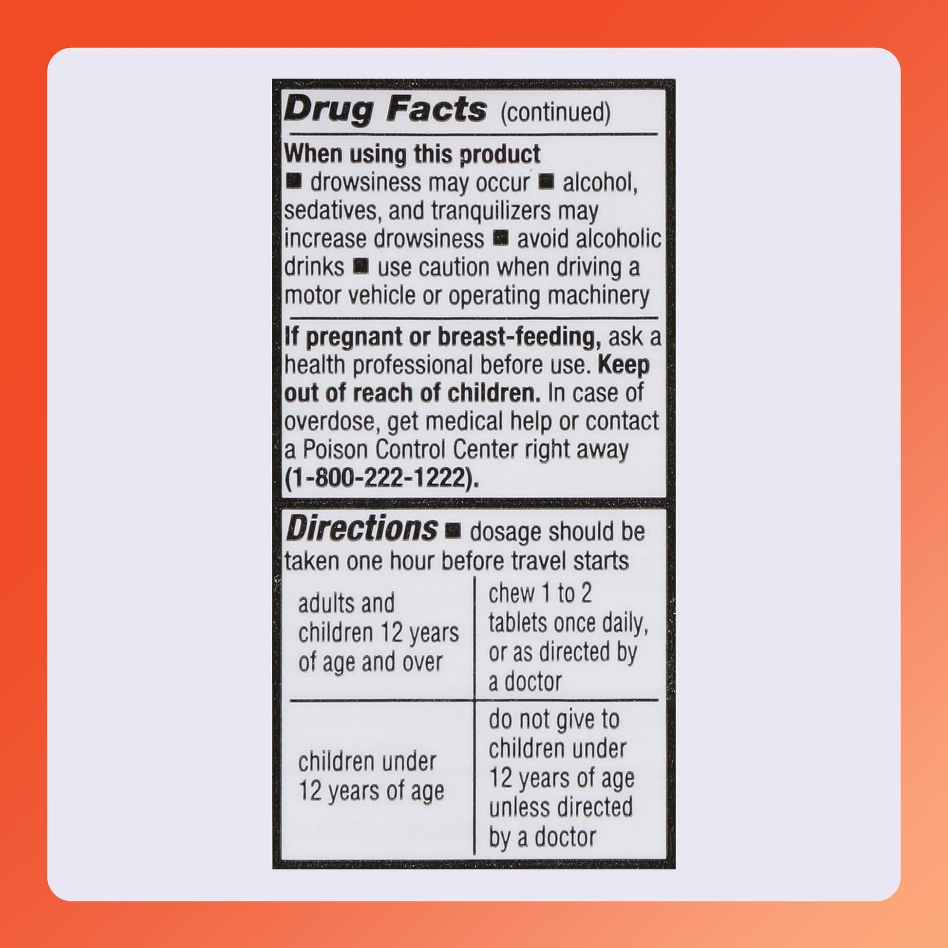 Rugby Meclizine Chewable Tablets 25mg - Anti-Nausea Medicine Helps with Motion Sickness - 100 Count (1 Pack) RUGBY LABORATORIES buy supplements Au