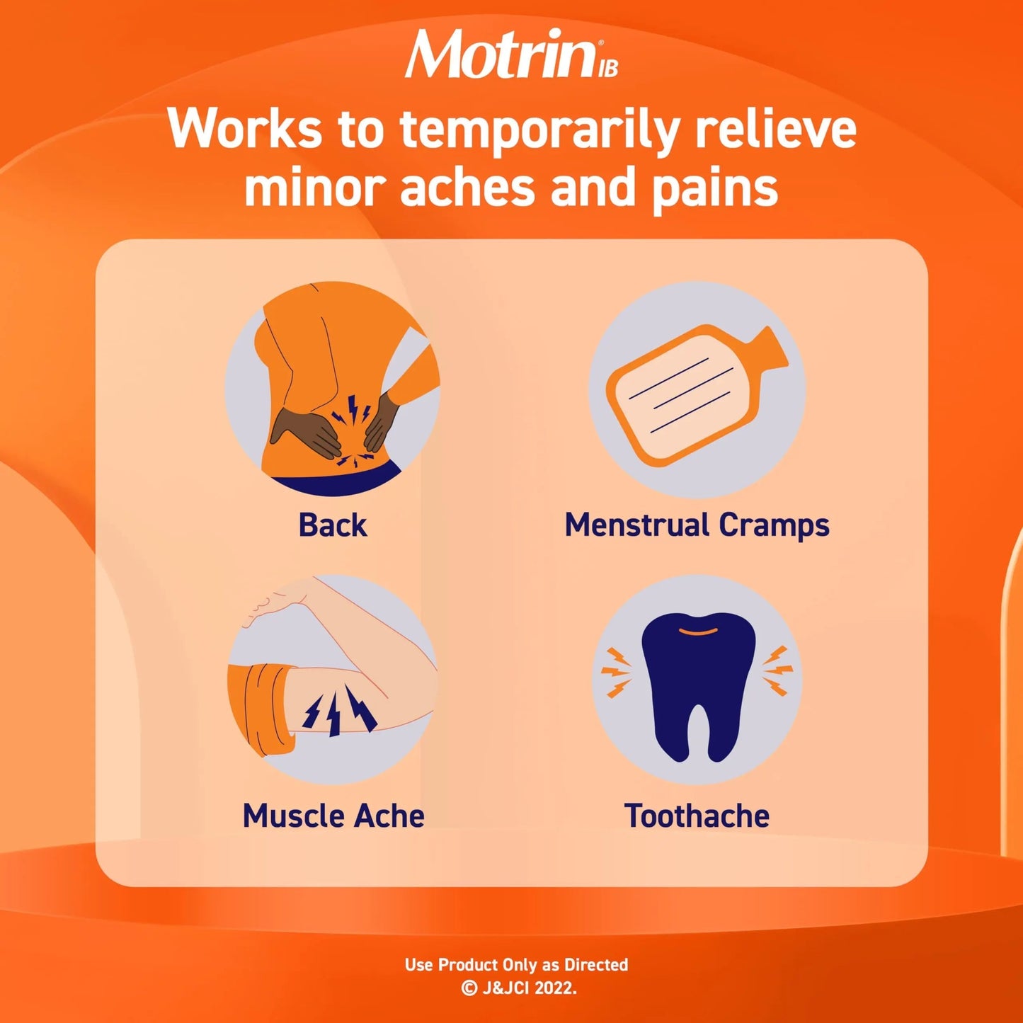 Motrin IB, Ibuprofen 200mg Tablets, Pain Reliever & Fever Reducer for Muscular Aches, Headache, Backache, Menstrual Cramps & Minor Arthritis Pain, NSAID, 100 Ct MotrinBuy Supplements Australia