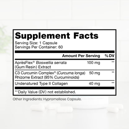 Pure Therapro Rx Boswellia, Curcumin, & Type II Collagen Joint Health Supplement | Made in the USA | Joint Care 60 Capsules, 2-Month Supply Pure Therapro RxBuy Supplements Australia