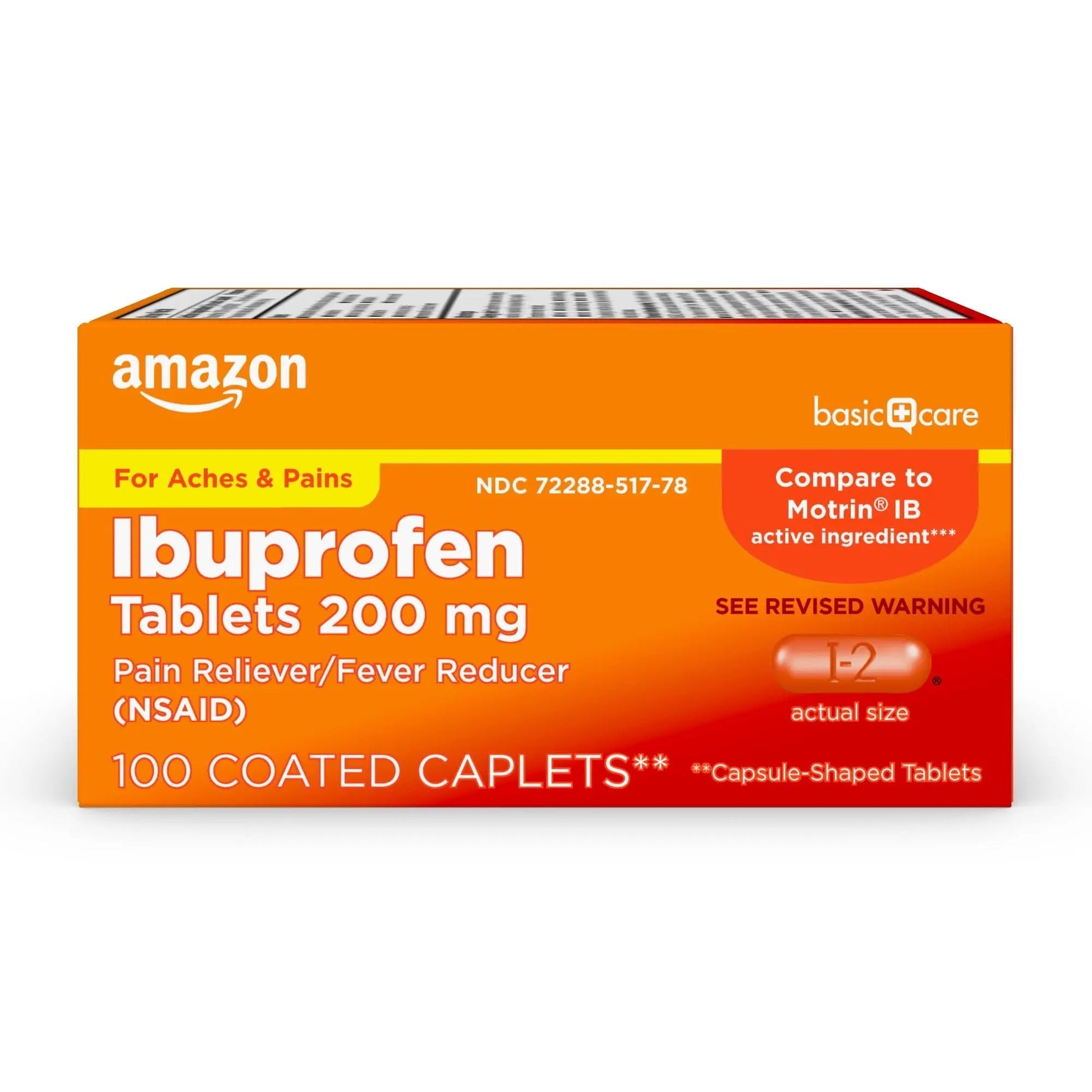 Amazon Basic Care Ibuprofen Tablets, 200 mg, Pain Reliever/Fever Reducer for Headache, Backache, Menstrual Pain and Body Aches, 100 Count Amazon Basic CareBuy Supplements Australia