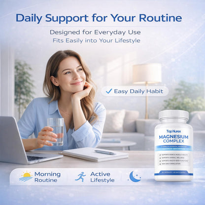Top Nurex Magnesium Complex for Women & Men,1000mg High Absorption Blend, 8 Magnesium Forms Including Glycinate, Citrate & Malate, Daily Nutrient Support, Vegan Non-GMO, 90 Capsules (1 Pack) wuliao buy supplements Au