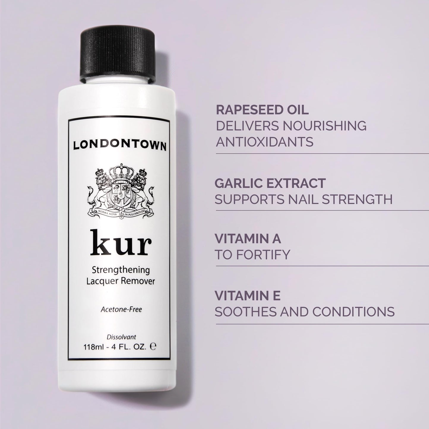 LONDONTOWN Acetone-Free Nail Polish Remover – Fast-Acting, Gentle Formula with Vitamins A & E, Removes Glitter & Dark Polish