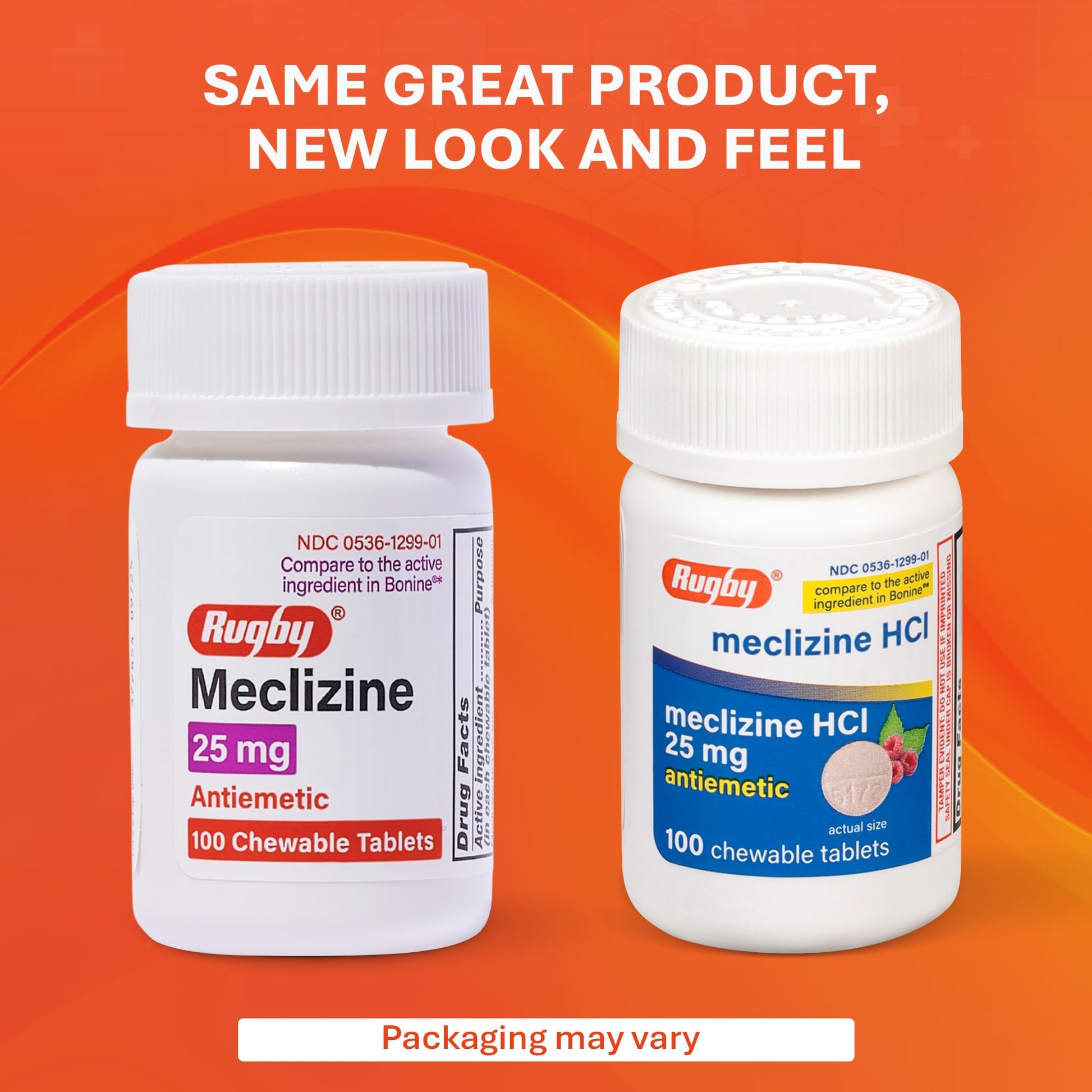 Rugby Meclizine Chewable Tablets 25mg - Anti-Nausea Medicine Helps with Motion Sickness - 100 Count (1 Pack) RUGBY LABORATORIES buy supplements Au