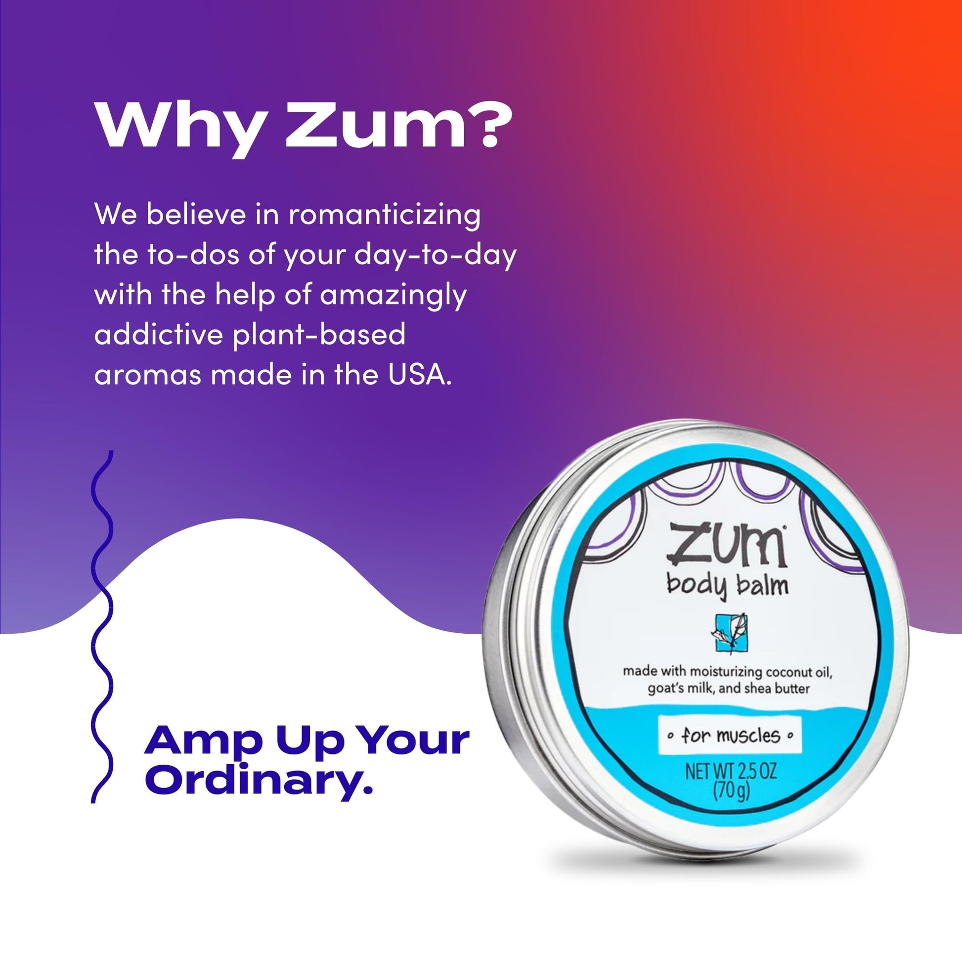 Zum Indigo Wild Body Balm for Muscles - Body Moisturizer for Women & Men - After Workout Muscle Recovery - Includes Goat's Milk, Shea Butter & Menthol - 2.5 oz ZumBuy Supplements Australia