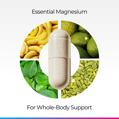 Livingood Daily Magnesium Supplement with Magnesium Glycinate, Citrate, Malate, Oxide, Aspartate, Amino Acid Complex and Chicory Root for Heart Health, Sleep and Muscle Support, 300mg, 60 Capsules Livingood Daily buy supplements Au
