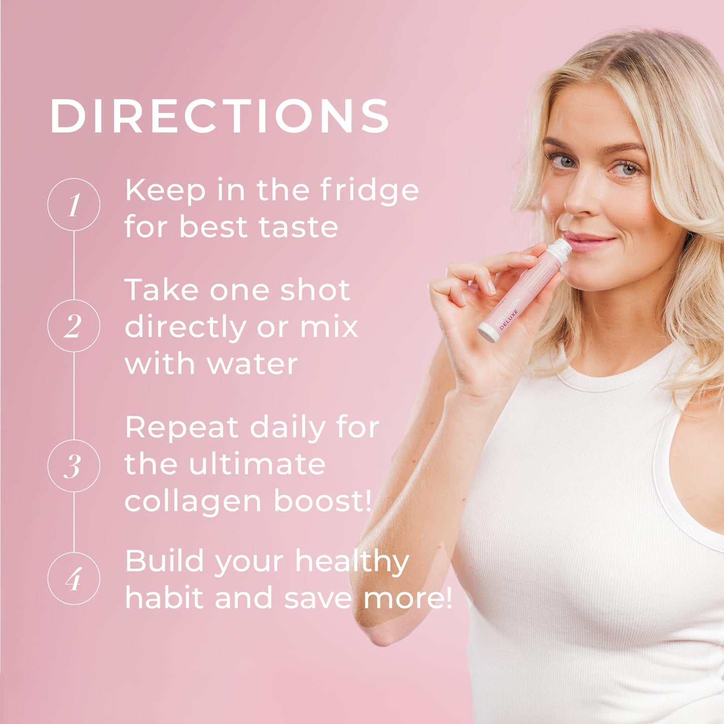 Swedish Collagen Deluxe, 12,500 mg Hydrolyzed Marine Collagen Liquid Supplement - 20 x 25 ml Daily Shots | Hyaluronic Acid, Biotin & Vitamin C for Healthy Hair, Skin, Nails & Joints | Sugar-Free Swedish Collagen buy supplements Au