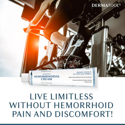 Hemorrhoid Treatment - Advanced Hemorrhoid Cream 5% Lidocaine & Phenylephrine - Hemorrhoid Shrinking Treatment - Rapid Relief of Pain, Swelling, Bleeding, Itching and Burning - Fissure & Hemorrhoids DERMATOOLBuy Supplements Australia