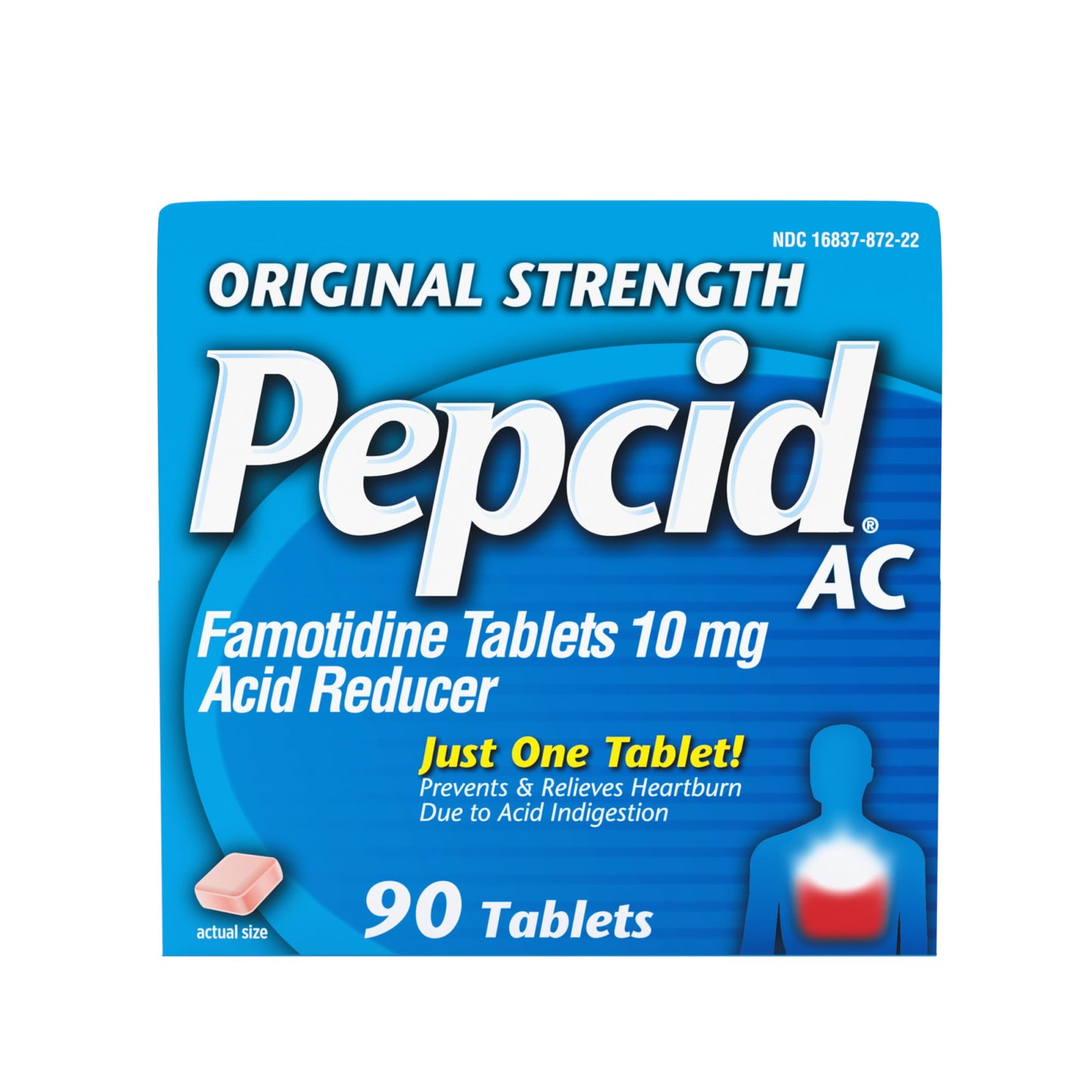Pepcid AC Original Strength Heartburn Relief Tablets, OTC Medicine Prevents & Relieves Heartburn & Acid Reflux Due to Acid Indigestion, 10mg Famotidine Acid Reducer, Fast-Acting, 90 ct Pepcid buy supplements Au