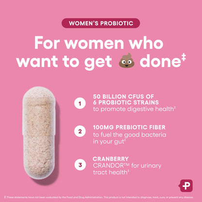 Physician's CHOICE Probiotics for Women - PH Balance, Digestive, UT, & Feminine Health - 50 Billion CFU - 6 Unique Strains for Her - Organic Prebiotics, Cranberry Extract+ - Women Probiotic - 30 CT Physician's CHOICE buy supplements Au