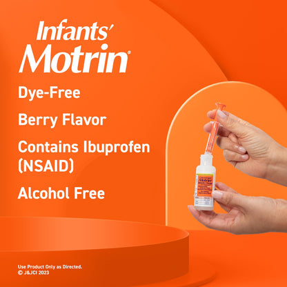 Infants’ Motrin Infant Ibuprofen Oral Suspension Concentrated Drops, NSAID Fever Reducer & Pain Reliever for Babies, Dye Free, Alcohol-Free, Berry Flavor, Includes Enclosed Syringe, 1 fl. oz Infants' Motrin buy supplements Au
