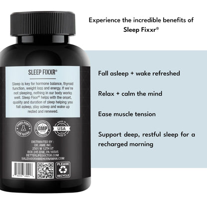 Fixxr Sleep Support by Dr. Amie | with Melatonin, Inositol, and Magnesium | 30 Day Supply, 60 Capsules Fixxr buy supplements Au