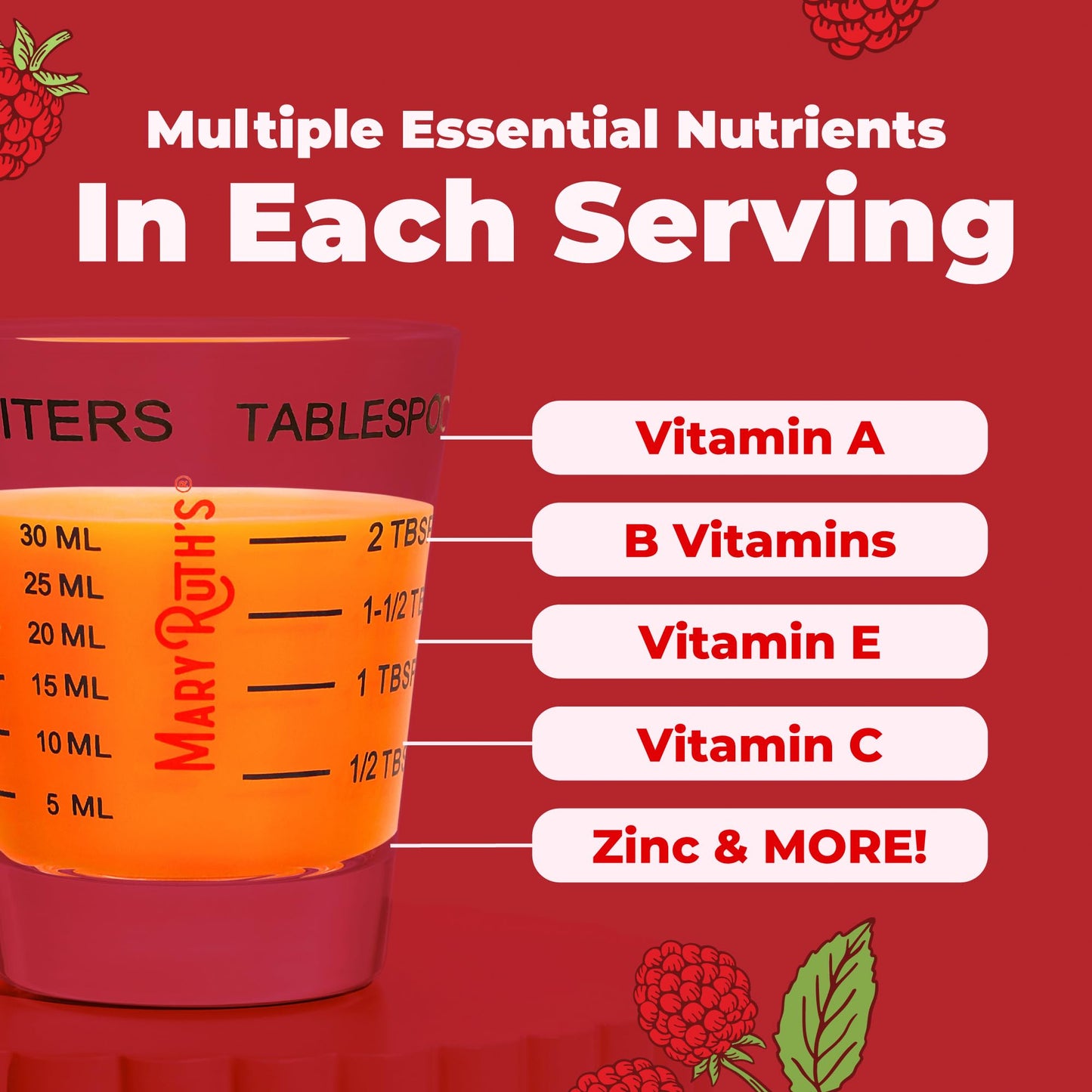 MARYRUTH'S Multivitamin for Women, Men & Kids | Liquid Morning Multivitamin | Vitamin A C D E B6 B12 Biotin Zinc