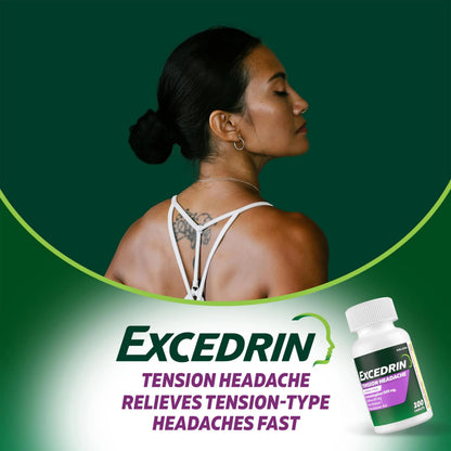 Excedrin Tension Headache Relief Caplets, Acetaminophen 500mg, Caffeine 65mg, Pain Reliever, Aspirin-Free, 100 Count ExcedrinBuy Supplements Australia