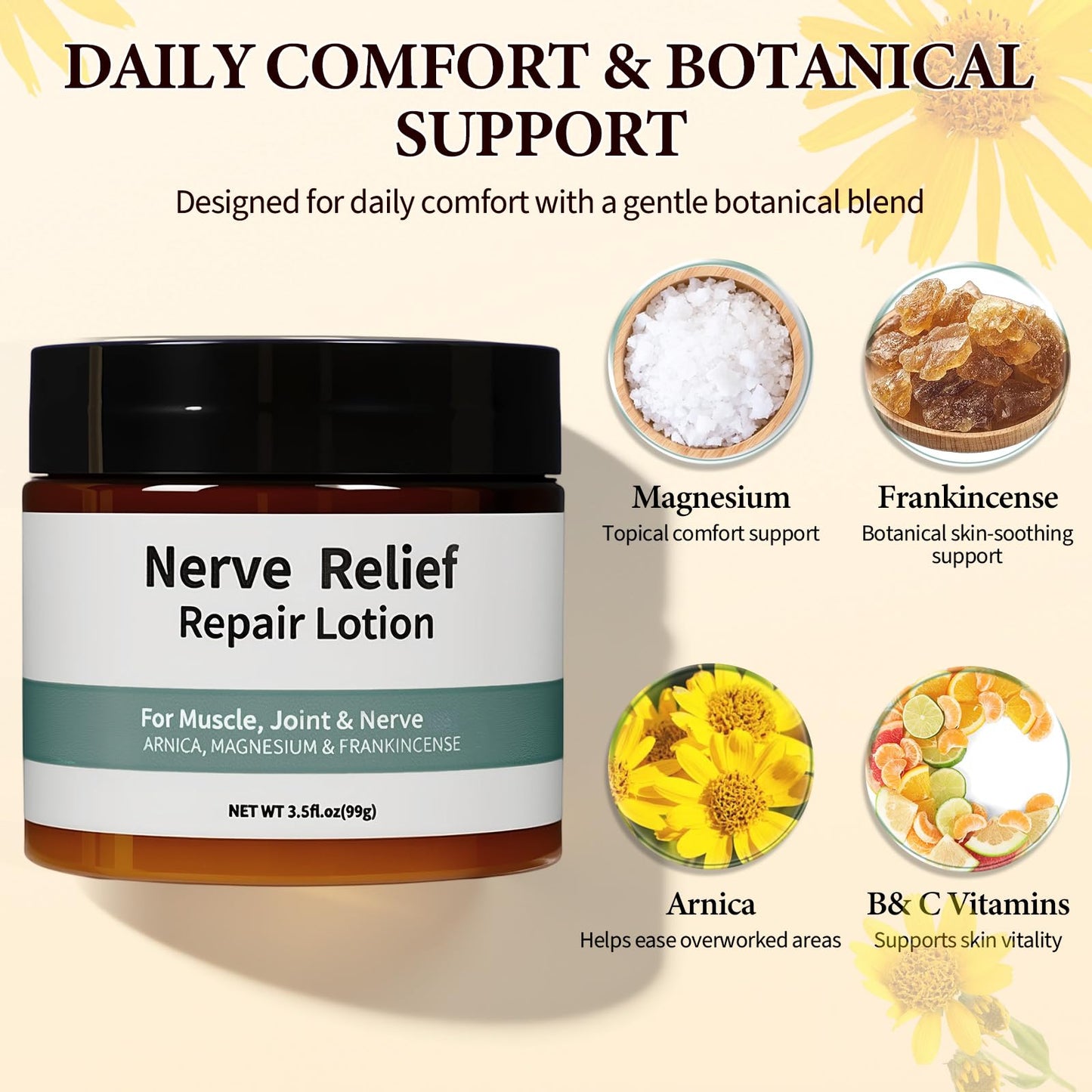 DESKPAL 2PCS Alcura Nerve Cream, Alcura Neuropathy Lotion with Arnica, Magnesium for Body, Joint, Knee, Lumbar, Neck, Hand and Feet DESKPALBuy Supplements Australia