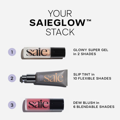 Saie Slip Tint Tinted Moisturizer with SPF 35 - Light Coverage, Glowy Skin Tint & Mineral Sunscreen for Face with Hydrating Hyaluronic Acid - Summer Makeup Essential - Shade Three (1.35 oz) SaieBuy Supplements Australia