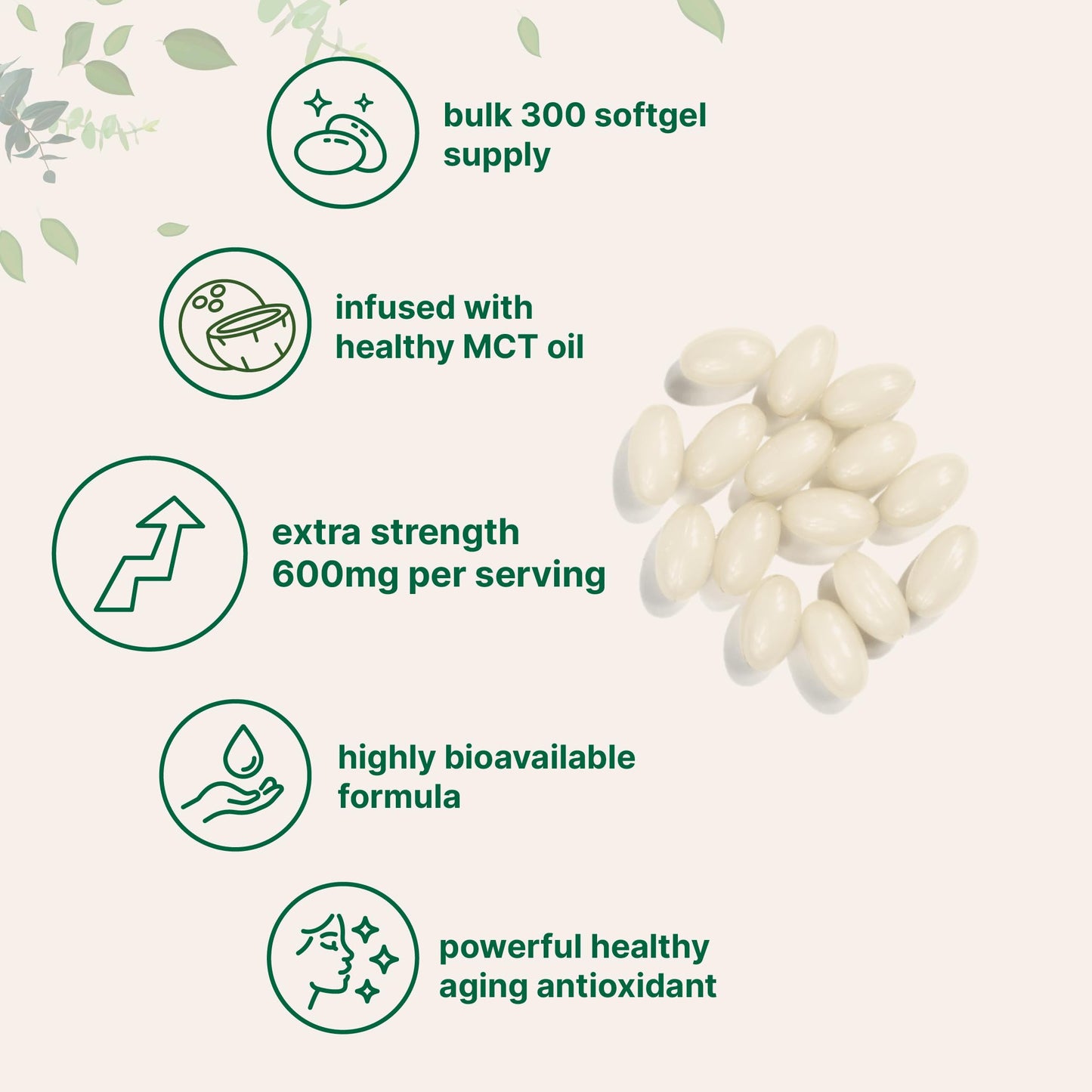 Micro Ingredients Alpha Lipoic Acid 600mg with MCT Oil, 300 Softgels | ALA Supplement for Liver, Antioxidants, Nerve, Cardiovascular Health Support