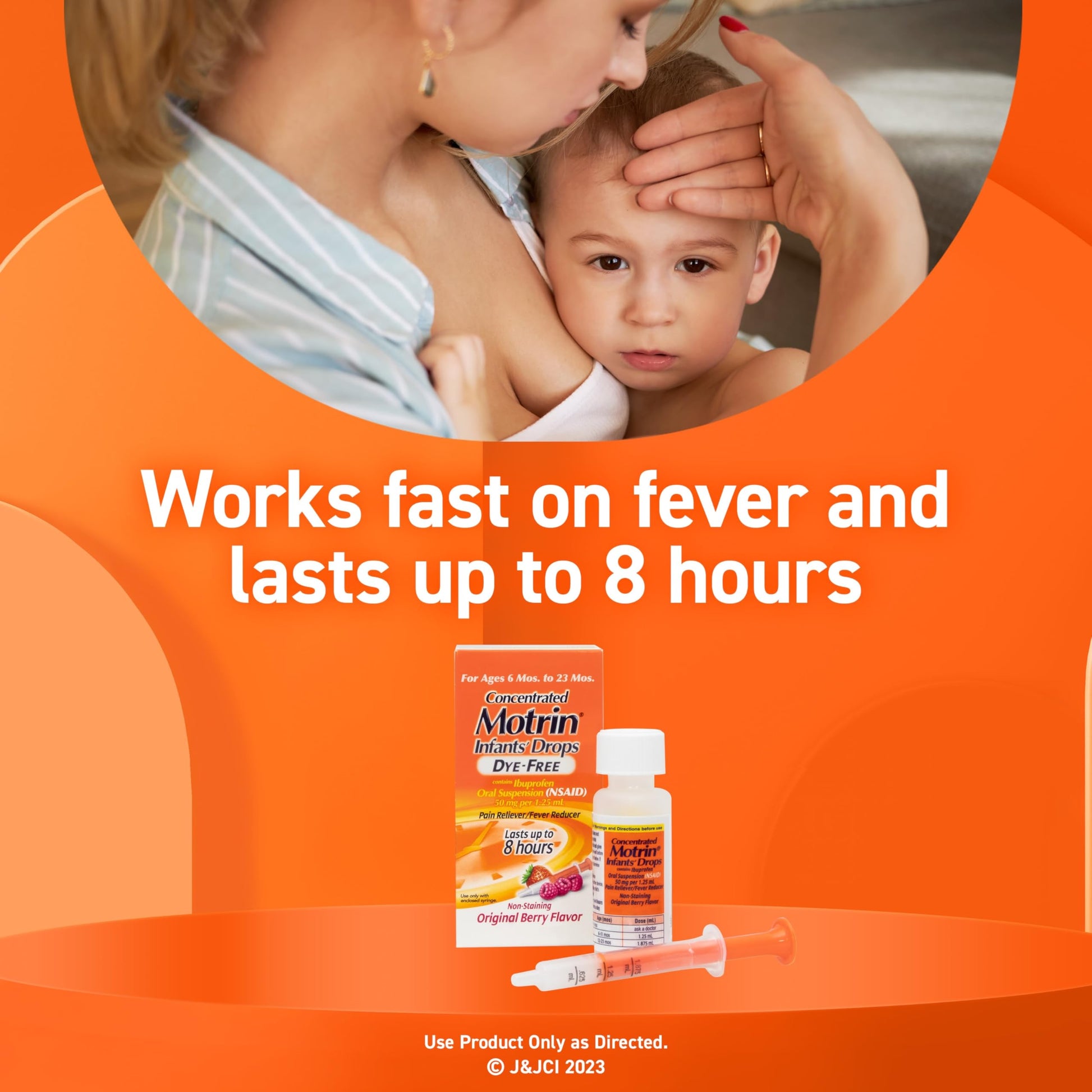 Infants’ Motrin Infant Ibuprofen Oral Suspension Concentrated Drops, NSAID Fever Reducer & Pain Reliever for Babies, Dye Free, Alcohol-Free, Berry Flavor, Includes Enclosed Syringe, 1 fl. oz Infants' Motrin buy supplements Au