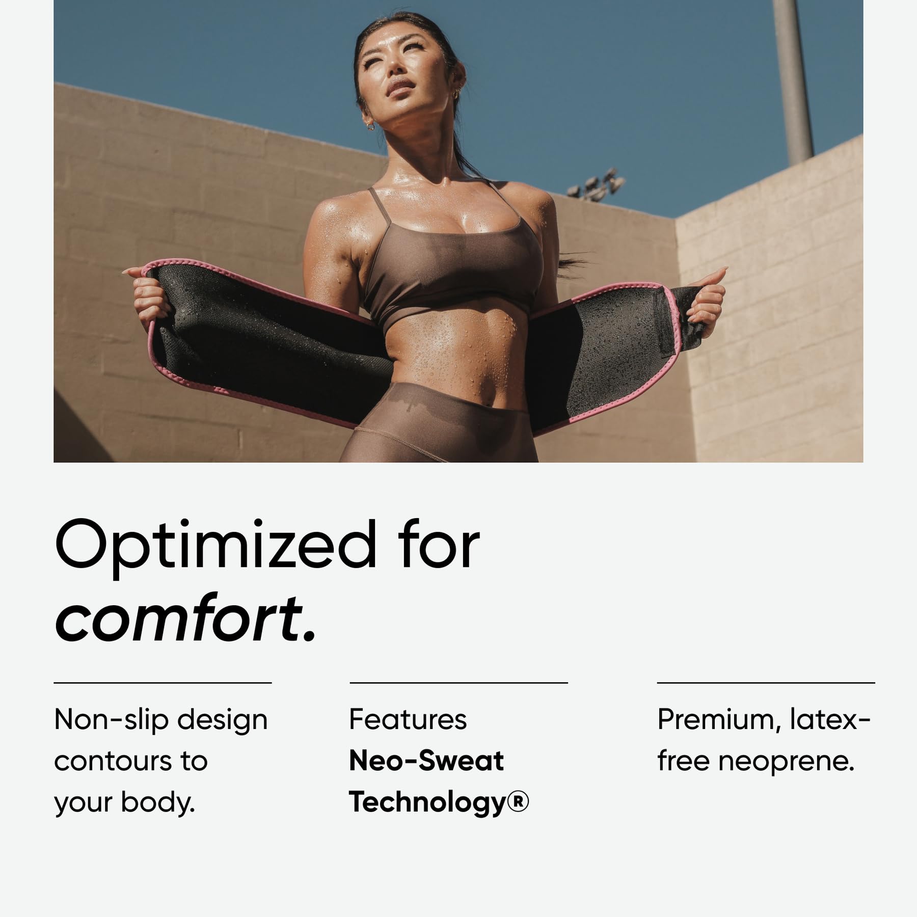 Sports Research Sweet Sweat Waist Trimmer (Core Series) - Premium Sweat Enhancing Fitness Band for Women & Men - Adjustable Fit · Latex-Free Neoprene - Pink Logo, Medium Sports Research buy supplements Au