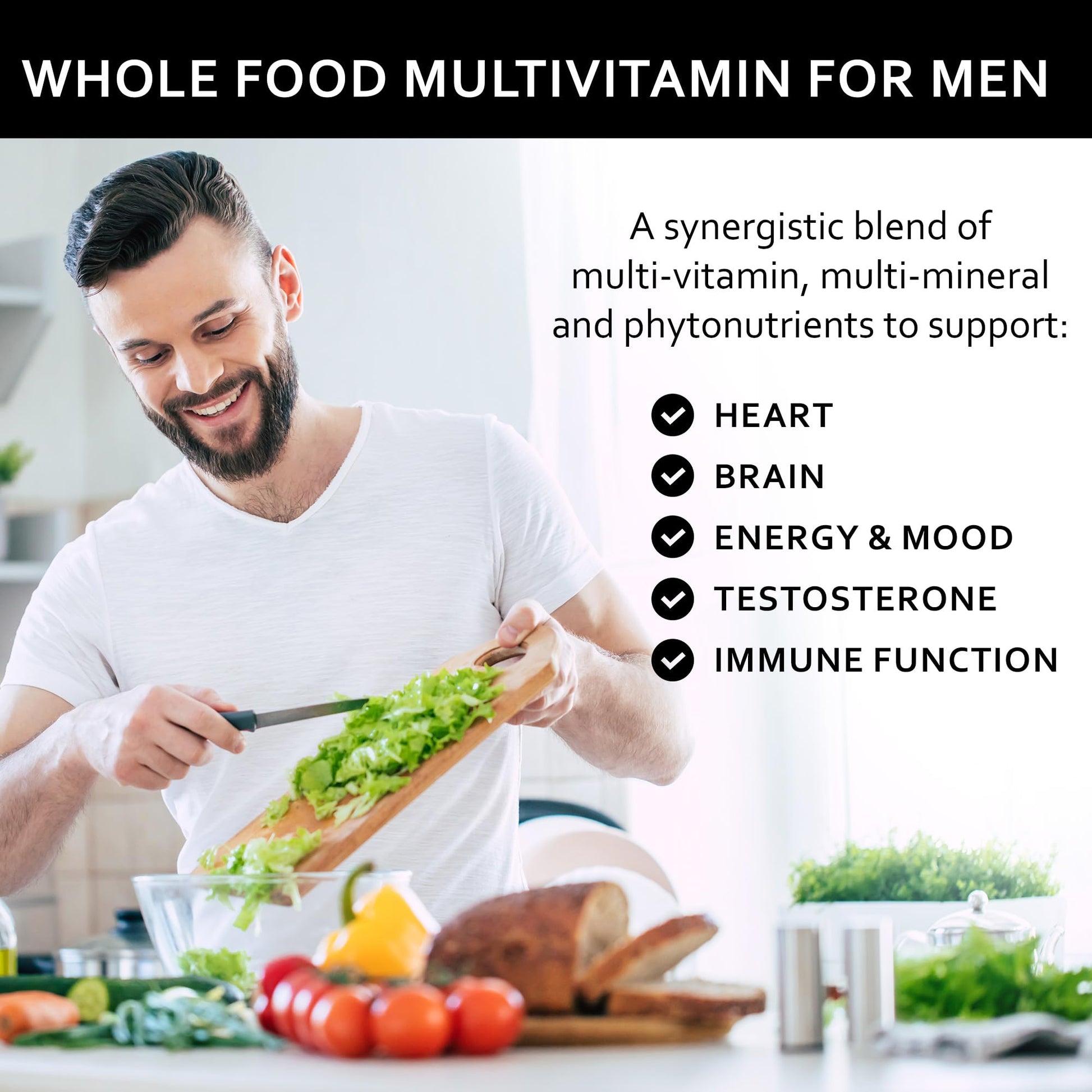 Primitive Scientific Whole Food Natural Multivitamin and Mineral Capsules for Men - All-Day Energy, Inner Zen, and Stronger You (120 Capsules) Primitive Scientific buy supplements Au