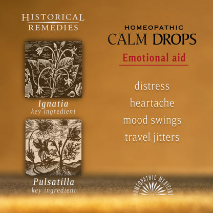 Historical Remedies Calm Drops Homeopathic Lozenges (1 Pack)| Natural Care for Emotional Stress Relief, Vegan & Gluten-Free Organic Vanilla Flavor Drops to Promote Relaxation and a Sense of Calm