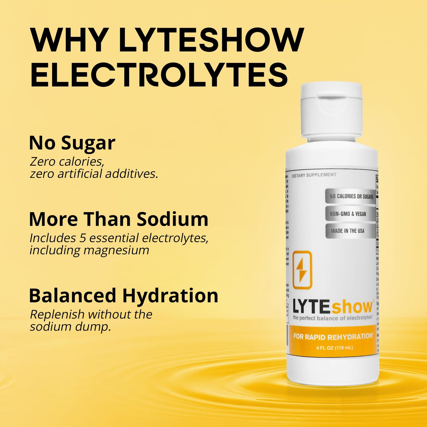 LyteShow - Electrolyte Drops for Rapid Rehydration + Digestion + Brain + Energy + Immunity