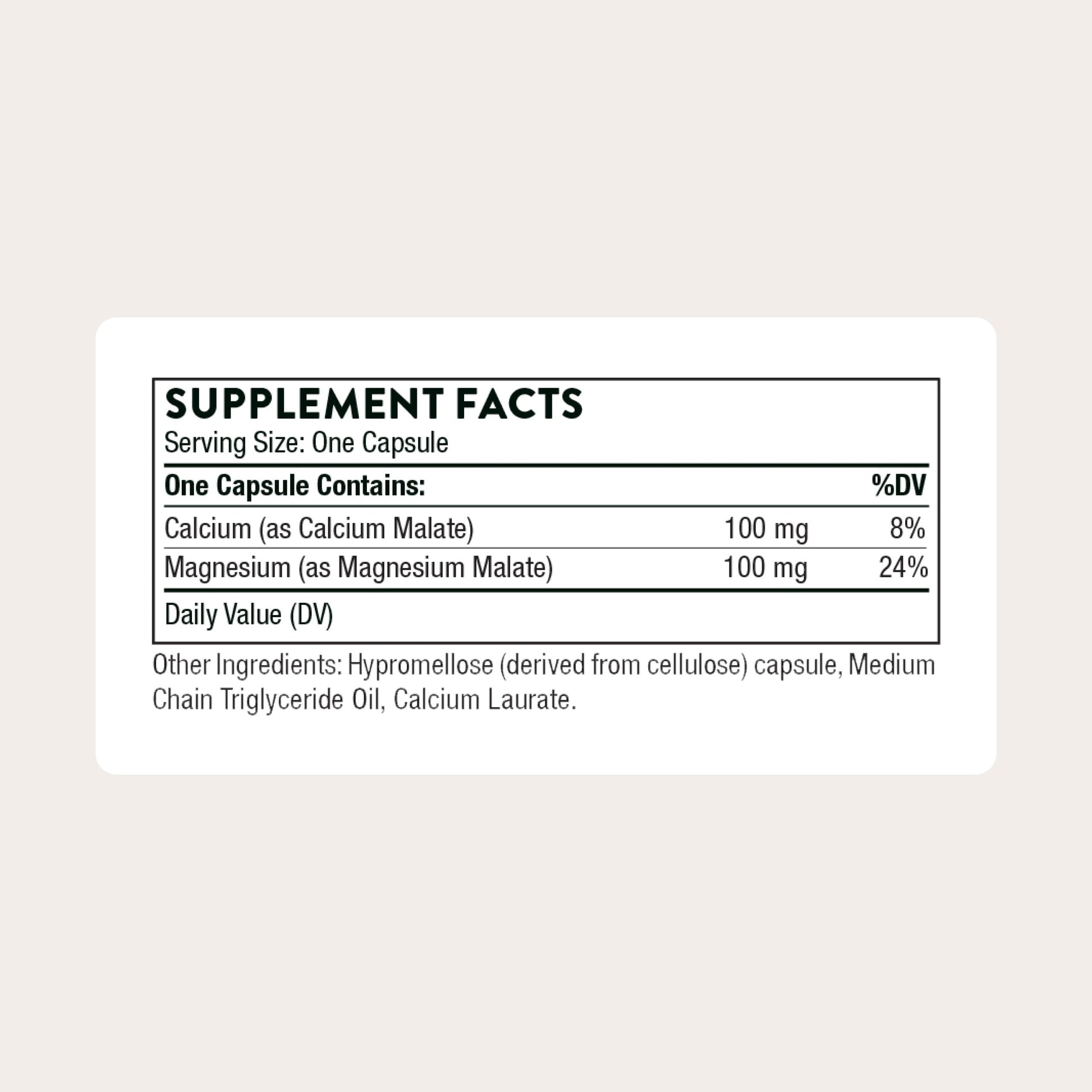 THORNE - Calcium-Magnesium Malate - Optimally Absorbed Magnesium & Calcium Mineral Supplement - Supports Bone, Muscle, Lung & Heart Health* - Third-Party Certified - Dairy & Gluten-Free - 240 Capsules THORNE buy supplements Au