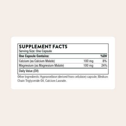 THORNE - Calcium-Magnesium Malate - Optimally Absorbed Magnesium & Calcium Mineral Supplement - Supports Bone, Muscle, Lung & Heart Health* - Third-Party Certified - Dairy & Gluten-Free - 240 Capsules THORNE buy supplements Au