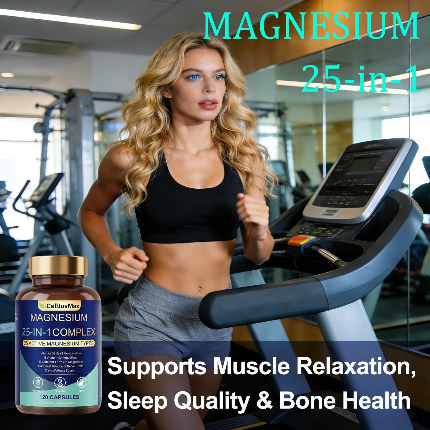 25-in-1 Magnesium Complex | Multi-Form Absorbable Blend for Daily Nutritional Support, 120 Vegan Caps (1) PBZPBZ buy supplements Au