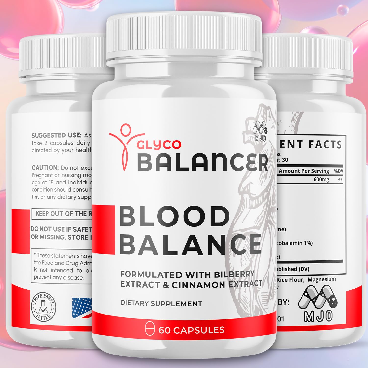 (2 Pack) Glyco Balancer Capsules, Official GlycoBalancer Health Support Pills with All Natural Ingredients, Glyco Balancer Advanced Health Support with Premium Vitamins for Women & Men (120 Capsules) MJO buy supplements Au