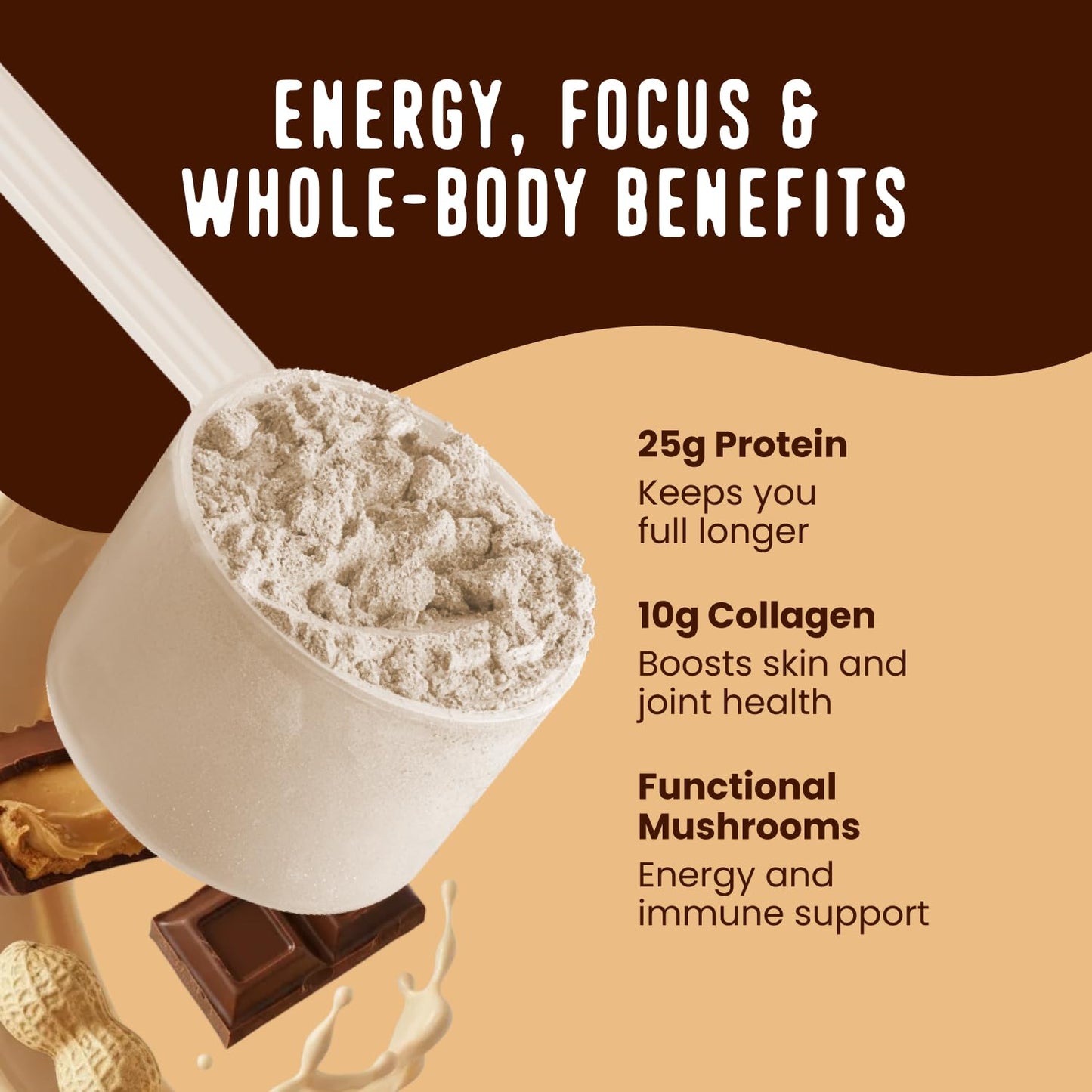 FlavCity Grass Fed Whey Chocolate Protein Powder - Chocolate Peanut Butter - 25g Protein & 10g Collagen - Made with Organic Cocoa & Coconut Milk - Gluten Free & No Added Sugars (20 Servings) FlavCity buy supplements Au