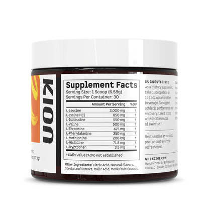 Kion Aminos Essential Amino Acids Powder - Amino Acid Nutritional Supplements, Aminos Powder, Essential Amino Energy No Caffeine, EAAs Amino Acids Powder