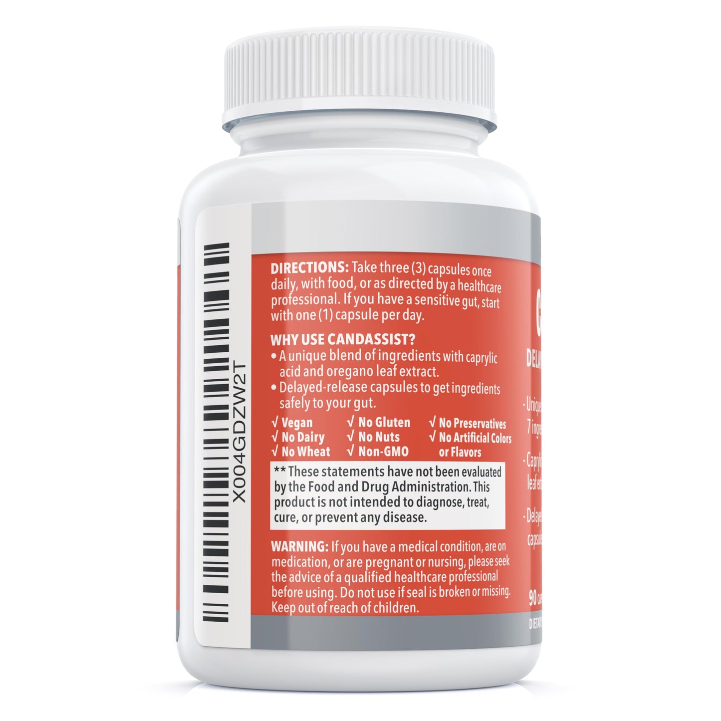 Balance ONE Candida Cleanse & Yeast Support Complex – Caprylic Acid, Undecylenic Acid, Berberine & Oregano Leaf – Gut Flora Balance for Women & Men